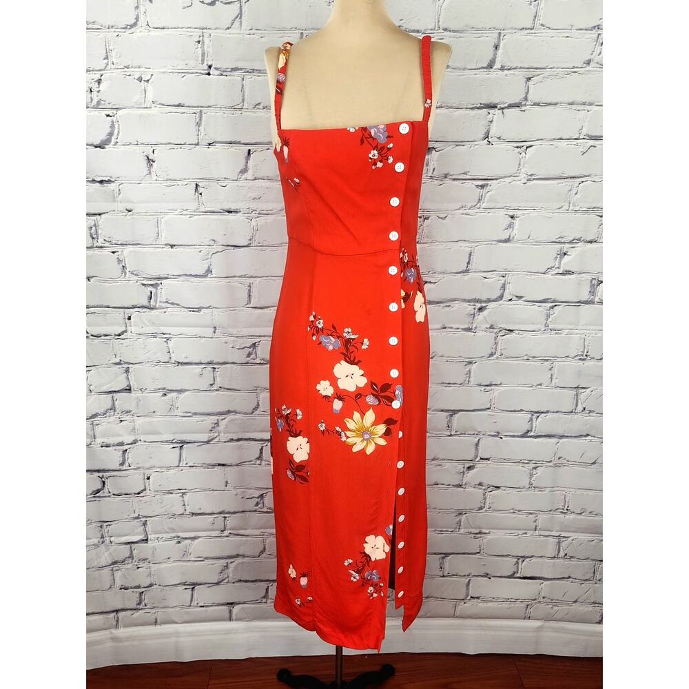 Capulet Revolve Janette Midi Dress size S Red Floral Fairycore Sundress - Picture 2 of 8